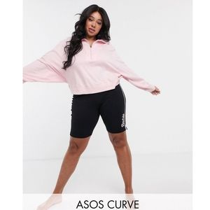 ASOS DESIGN curve Barbie Biker Shorts Set